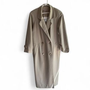 Talbots beige and tan trench coat size 6
